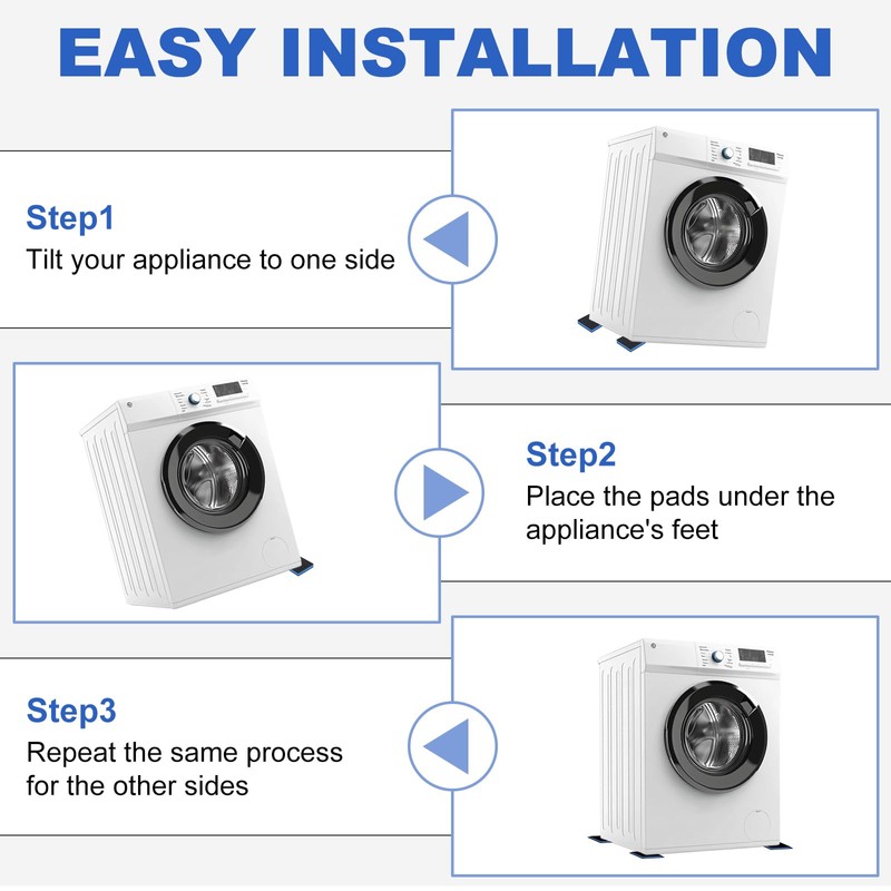 sourcing map 8pcs Anti Vibration Pads for Washing Machine, 2''