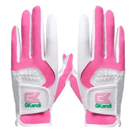 Golf Gloves Women Rain Grip Hot Wet All Weather Value 1 Pair, Both Hands Left Right Handed Golfer, Left Right Hand Womens Golf Glove Comfortable Breathable Mesh for Ladies (1 Pair Pink, Small)