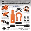 AUTMATCH Shackle Hitch Receiver 2" with 3/4" Mega D Ring