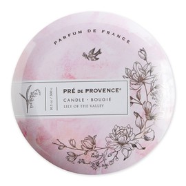 Pre de Provence Heritage Home Fragrance Collection Three Wick Candle Tins, 10.5 oz, Lily of The Valley