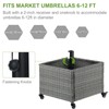 LEWIS&WAYNE Outdoor Umbrella Base with Fillable Planter Box Heavy Duty