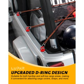 Lupar Quick Removal Thumb Screw with D Ring, Aluminum Alloy Hardtop Bolts Compatible with Jeep Wrangler JK JKU JL JLU JT, Red(6 PCS)