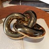 VirgoLeo Ceramic Gold Knot Décor, Gold Accent Decor, Gold Coffee