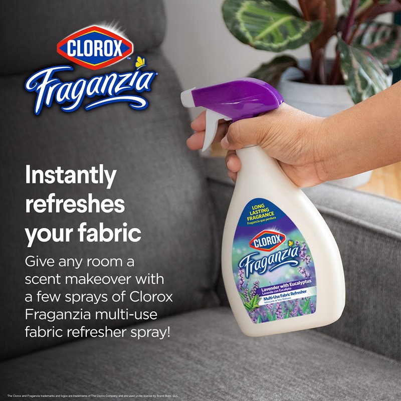 Clorox Fraganzia Refresher Spray 22oz Lavender w/Eucalyptus | Multi-Use Fabric
