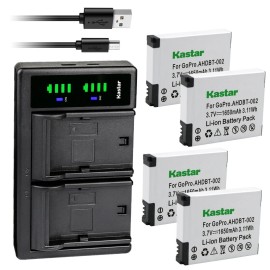 For GoPro LTD2 Charger & 4 battery for GoPro HERO2 GoPro Original HD HERO (2010 model)