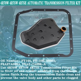 YzusGomumu 4R70W 4R75W 4R75E Automatic Transmission Filter Kit Compatible with 1994-2010 Ford F150 Expedition Mus-tang Crown Victoria Grand Marquis Explorer, More Replaces# FT105 F6AZ7A098A 58955