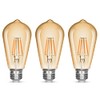 LED Edison Bulb,Antique 40W Vintage Edison Bulb,E26 Light Bulb Non Dimmable Led Bulb 450 Lumens 2300K Amber Warm,Pack of 3