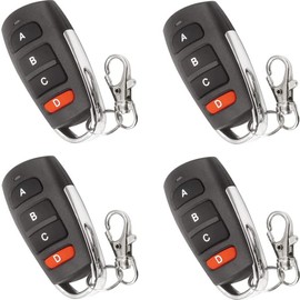 Universal Duplicator Remote Garage Door Remote, 433.92 Mhz Remote for Gate, Remote Control Key Fob, Replacement Garage Door Electric Gate, Cloning Remote Control Keychain(4 PCS)