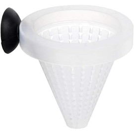 1 Pc White Cone Shape Aquarium Red Worm Fish Feeder with Suction 7cm Height Professional, Automatic Fish Feeders, Fish and Aquatic Pets