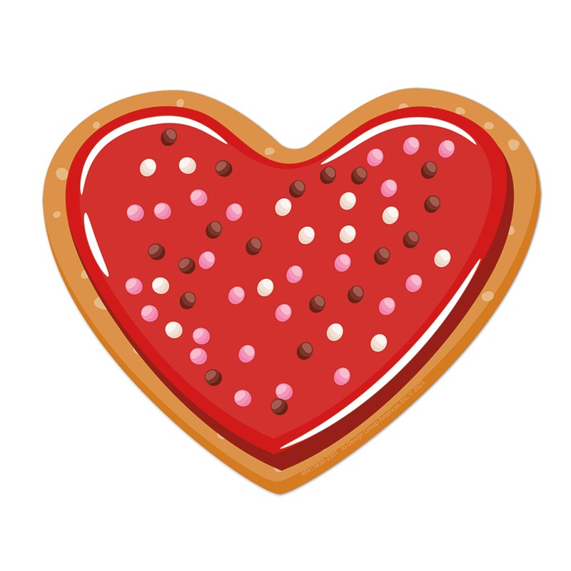 Eureka Valentine's Day Cookies Paper Cut-Out Classroom Decorations for Teachers,
