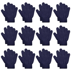 ONESING 12 Pairs Warm Knitted Gloves - Children Winter Gloves Bulk for Girls Boys | Kids Gloves Designed for Cold Weather Mixcolor C