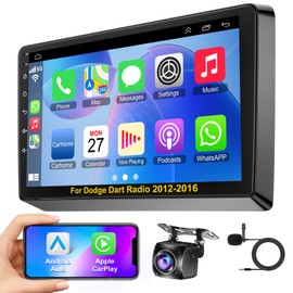 Android 13 Car Stereo for Dodge Dart Radio 2012-2016 4G RAM+64G ROM, 9 Inch IPS Touch Screen Car Radio with Wireless Carplay/Android Auto,GPS, WiFi, Bluetooth5.2, Support OBD2/DVR/DSP