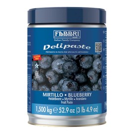 Fabbri Delipaste Blueberry, Flavoring Compound for Gelato, Ice Cream, Soft Serve, Pastry and Confectionary - 1 Tin of 3.3 lb