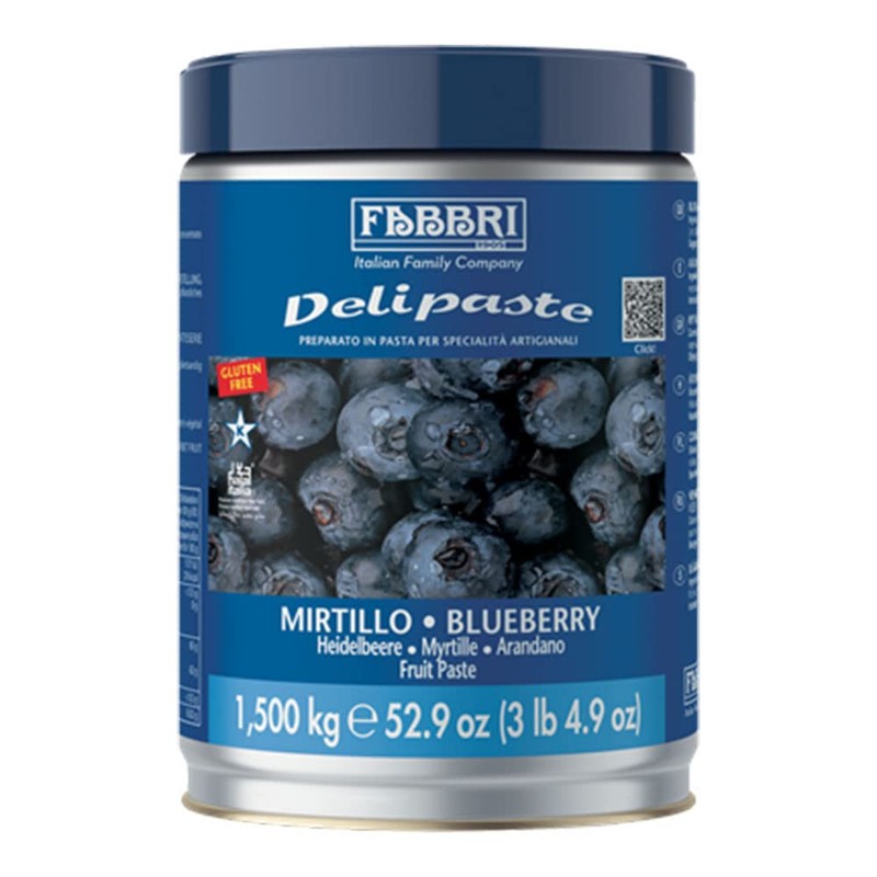 Fabbri Delipaste Blueberry, Flavoring Compound for Gelato, Ice Cream, Soft