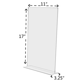 Marketing Holders 11"W x 17"H Literature Flyer Poster Frame Value Pack of 12 Letter Notice Menu Pricing Deli Table Tent Countertop Expo Event Sign Holder Display Stand Double Sided Bottom Loading