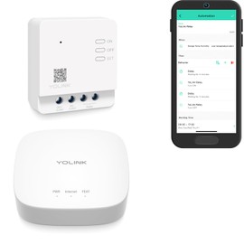 YoLink Super Long Range Smart Relay - Compatible with Alexa, Google, and IFTTT - Max. 5 Amps - Hub Included