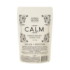 Anima Mundi Calm Stress Relief Tonic Tea - Loose Herbal Blend Tea with Chamomile, Rose and Ashwagandha (2oz / 57g)