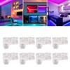 8Pcs 2 Pin 5mm COB LED Strip Light Connectors L