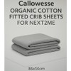 Callowesse Organic Cotton Fitted Side Sleeper Crib Sheets, Pack of