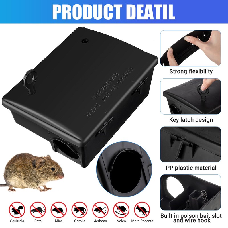 12 Pack Rat Bait Stations Large Rodent Bait Station with