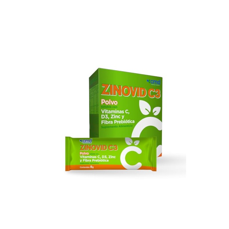 CMD - ZINOVID C3 - Polvo Soluble con Vitaminas C,
