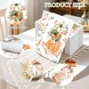 80 Pcs Boho Fall Pumpkin Paper Napkins Watercolor Floral Napkins