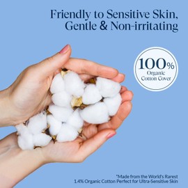 100% Organic Pads for Women, Organic Cotton Cover Pad - Regular Absorbency, Unscented, Ultra Thin Pads with Wings for Women (Regular, Size 3, 18 Count)