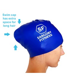 Sargoby Fitness Long Hair Swim Cap Australia for Women and Men with Longer Hair