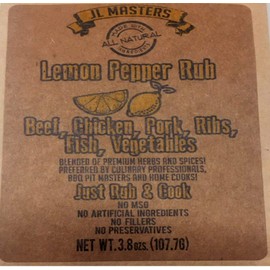JL Masters Lemon Pepper Rub-3 packages 3.8oz