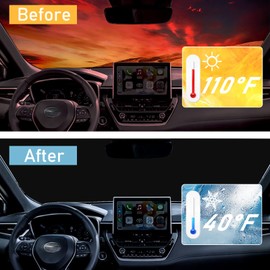 Yumzeco Foldable Windshield Car Sun Shade Compatible with 2022 2023 Toyota Corolla,Thicken 4-Layers Windscreen Sunshade, Blocks UV Rays Sun Visor Protection for Front Window,Vehicle Sunshade Protector