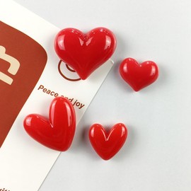 15Pcs Heart-Shaped Fridge Magnet Red Love Fridge Magnet, 3D Creative Cute Love Decorative Magnets, Used for Office Home Kitchen Decoration Fixed Message Board Photos