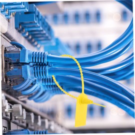 Operitacx 100Pcs Self Locking Zip Ties for Logistics and Shipping Tamper Seals Durable Tie Labels