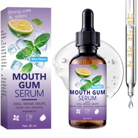 Gum Restore Drops - 60ML Gum Repair for Receding Gums Treatment, Gum Regrowth Treatment Drops for Dry Mouth, Stain Removal & Bad Breath Treatment for Adults, Instant Fresh Breath