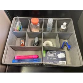 Elle Decor Heavy Duty-Adjustable 12 Grid Dresser Drawer and Closet Organizer- Ideal for Bedroom and Living Room- Storage Cube for Clothes and Accessories