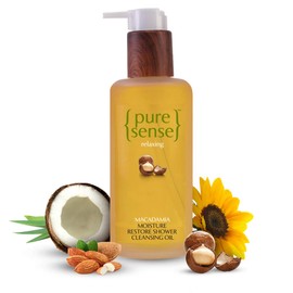 PureSense Macadamia Moisture Restore Shower Cleansing Oil - Sulphate & Paraben Free (200ml)