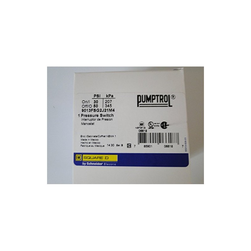 SQUARE D 30-50 M4 Low Pressure Cut-Off Switch WATER WELL