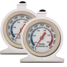 Kitchen Oven Thermometer,INRIGOROUS Pack of 2 Stainless Steel Dial Oven Thermometer Portable Food Cooking Baking Temperature 50-300℃ Measurement Range for Home Kitchen (2 Pack Oven Thermometer)
