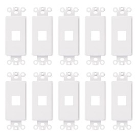 ChaosssCo Decorative Keystone Wallplate Insert Port, 1 Port, 10 Pack White