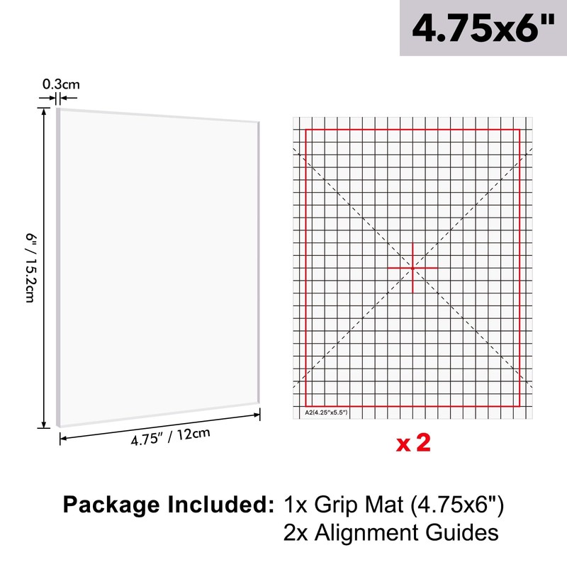 OTCRAFT 3Pcs/Set 4.75x6inch Multi-Use Non-Slip Sticky Mats Fit in Stamp