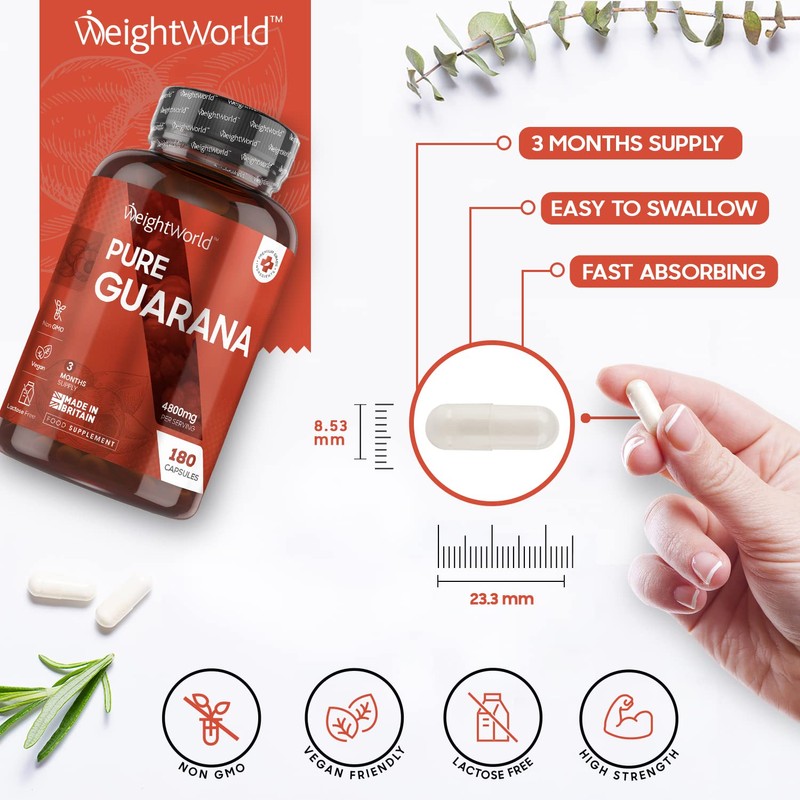 Caffeine Supplement with No Jitter - 4X More Caffeine Than