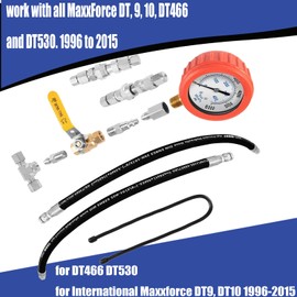 for MaxxForce High Pressure Hpop Leak Test Tool Kit fits for All MaxxForce DT, 9, 10, DT466 and DT530 1996-2015
