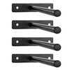 MLOQI 4 Pack Floating Shelf Brackets Heavy Duty, Black Invisible