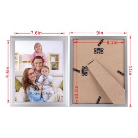 Giftgarden 8x10 Picture Frame Silver Set of 12, Multi Modern 8 by 10 Photo Frames Bulk for Wall or Tabletop Display
