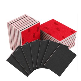 16 Pcs 800 Grit Sanding Sponge, Ultra Fine Sandpaper Assortment Pads, Soft Foam Sanding Block Dry Wet Sandpaper for Model Drywall Metal Wood Furniture Polishing (P800)