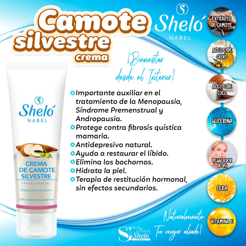 Camote Silvestre Crema Menopausia Vitamina 100ml