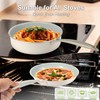 5PC Induction Cookware Set with Tempered Glass Lids, Ultra Nonstick