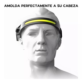 Maíz Lampara Led Minero Tactica Cabeza Recargable Usb Linterna