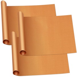 Eolilim 3PCS Large Oven Liners for Bottom of Oven (17 x 24.5 Inch), Copper Oven Mats, Reusable Oven Liners Easy to Clean, Oven Protector Liners for Ovens