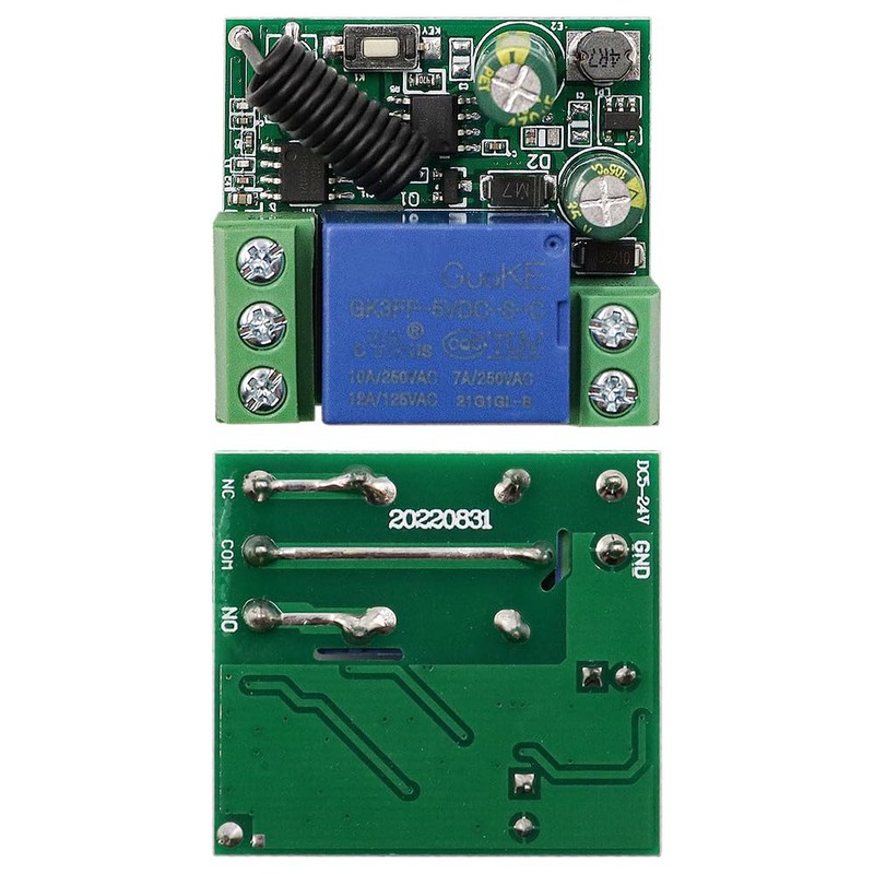 ZONADAH Relay Switch 433MHz Remote Control Switch Single Channel Relay