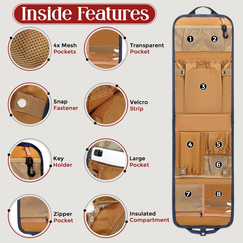 GillyGro Unisex Foldable Vertical Backpack Organizer Insert for Tote Bag,